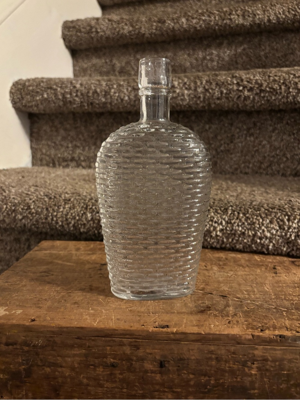 Vintage basketweave bottle